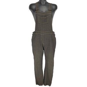 MELOW by MELISSA BOLDUC Designer Boho Cotton Linen Gray Charcoal Overall Sz 10